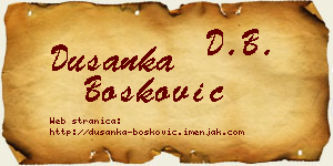 Dušanka Bošković vizit kartica